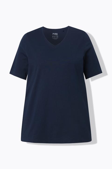 Produktbild Ulla Popken T-Shirts, 2er-Pack, V-Ausschnitt, Halbarm (50, 52)