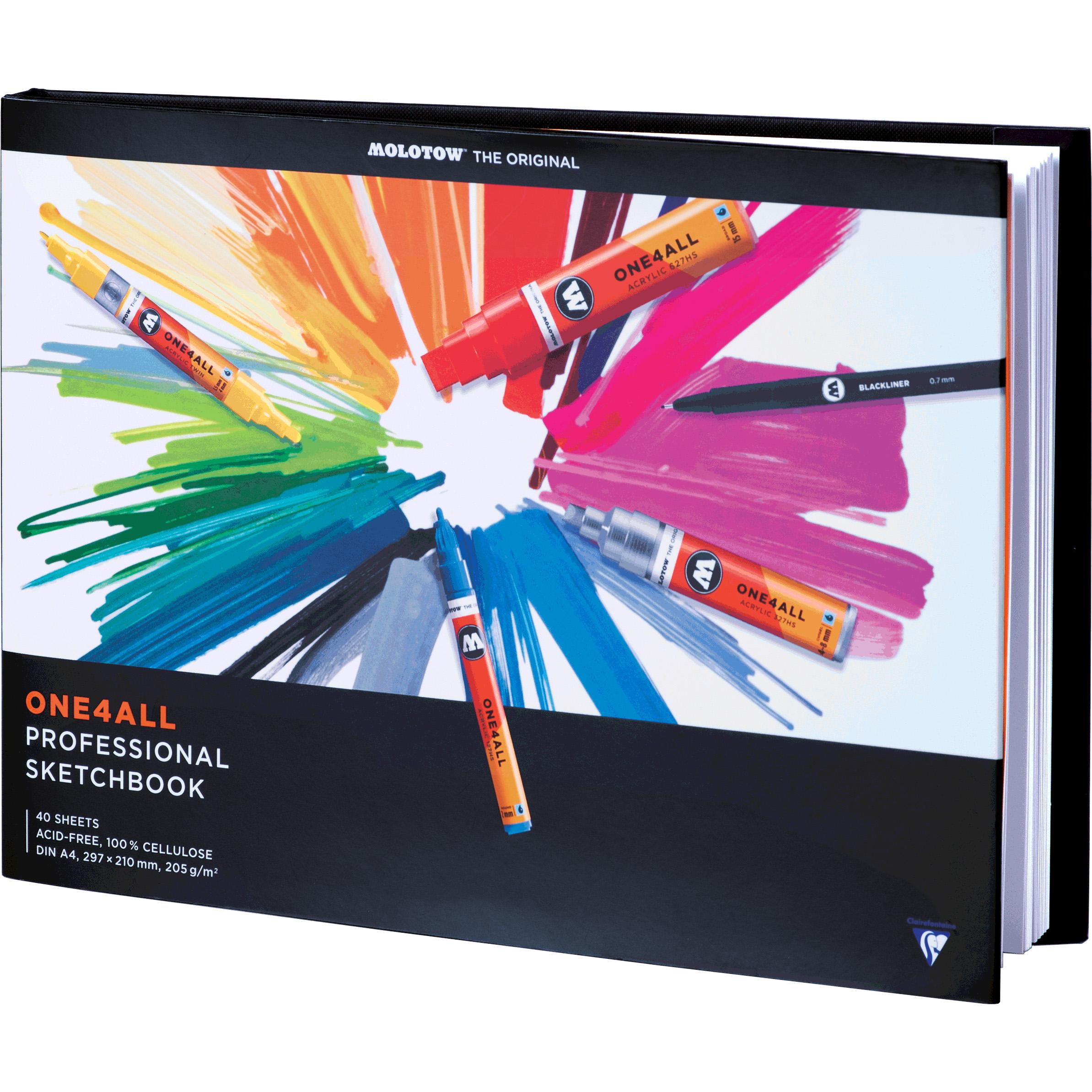 Thumbnail - Molotow, Heft + Block, Skizzenbuch One4All Professional (Harter Einband)