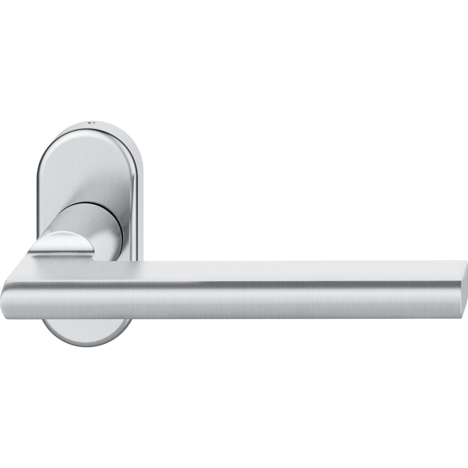 FSB, Türgriff + Fenstergriff, Rahmentürdrücker 09 1035 Hochhaltefeder B ovale Rosette Edelstahl matt (Türgriff)
