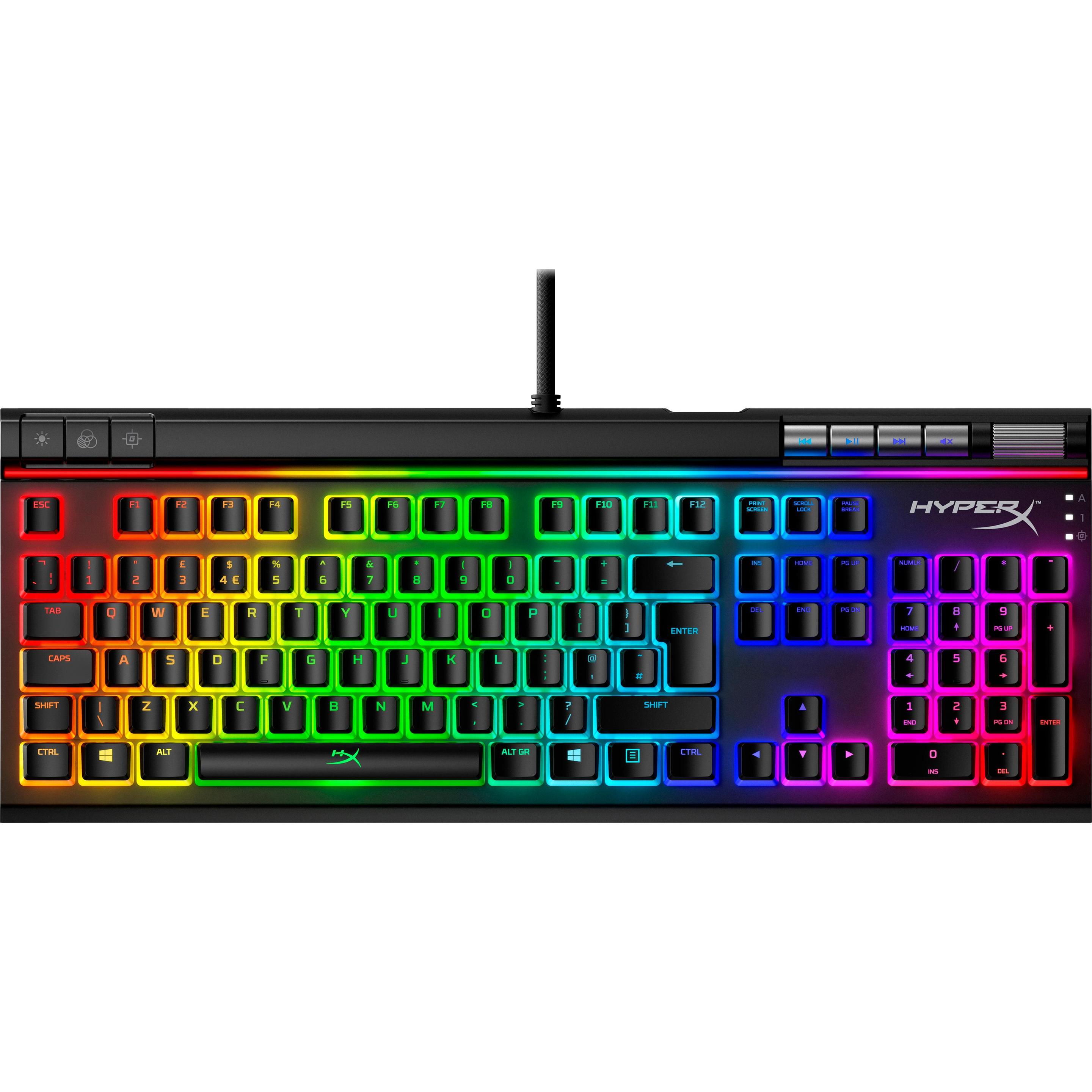 HP HYPERX ALLOY ELITE 2 HKBE2X-1X-UK/G (Eng. Int.), Tastatur, Mehrfarbig
