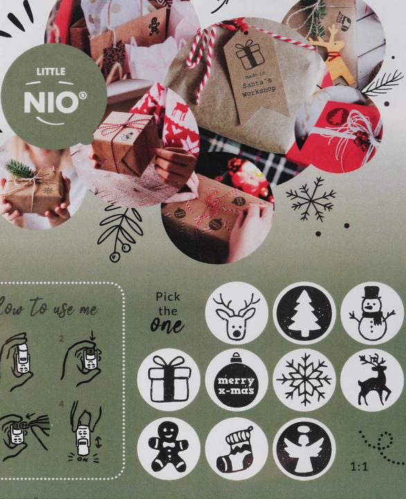 Produktbild Colop Stempel Little NIO Set Weihnachten, 10-teilig