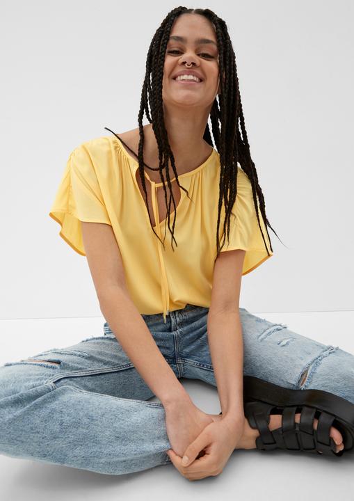 Image du produit s.Oliver Bluse Viskosebluse mit Raffung (42)