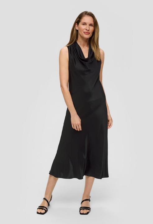 Actual product image s.Oliver Kleid Satinkleid mit Wasserfallkragen (34)