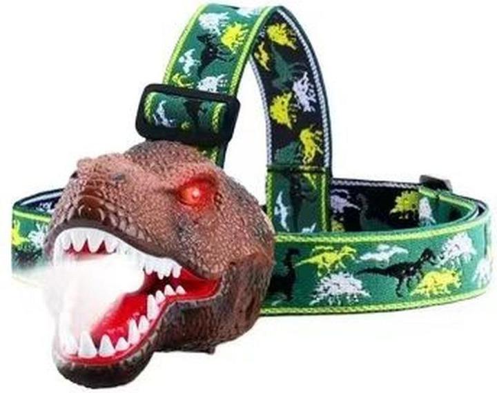 Image du produit OEM Other goods Head flashlight LED for kids with dinosaur IPX4 15LM brown (15 lm)