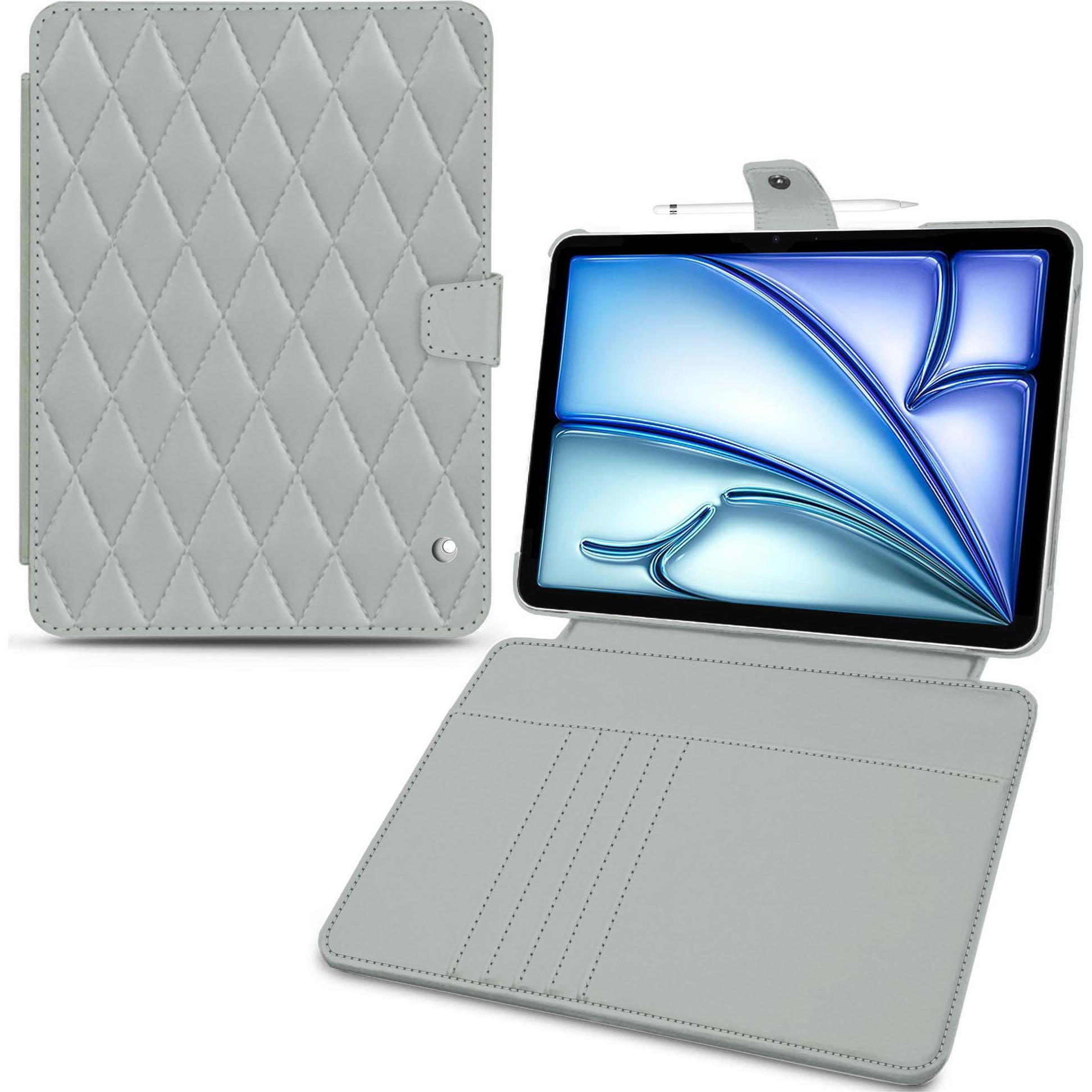 Noreve Lederschutzhülle Wallet (iPad Air 2020 (4. Gen), iPad Air 2022 (5. Gen)), Tablet Hülle, Grau