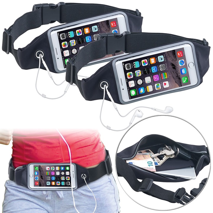 Produktbild Xcase 2er-Set wasserfeste Sport-Laufgürtel für Smartphones