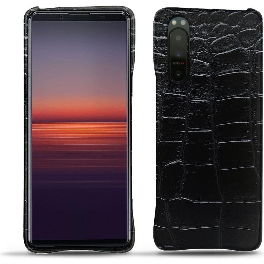 Noreve Lederschutzhülle (Sony Xperia 5 II), Smartphone Hülle, Schwarz