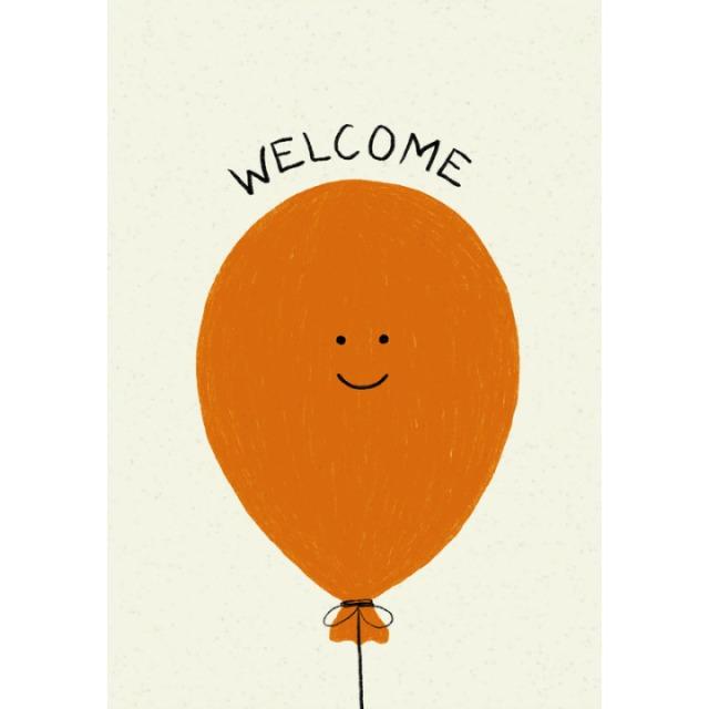 Produktbild Welcome Balloon - Karte aus Crushpapier (1 Stk.)