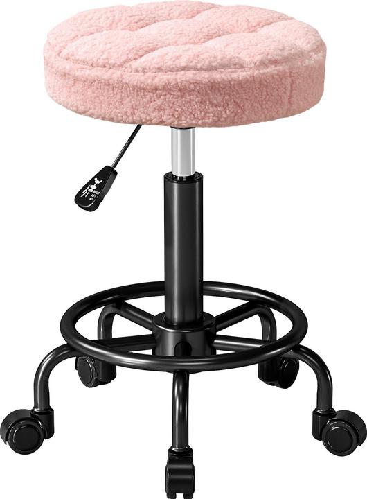 Produktbild Homcom Rollhocker Polyester, Metall Rosa
