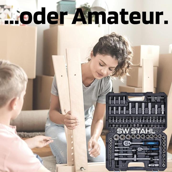 Produktbild SW-Stahl Steckschluessel-Satz (10  mm, 11 mm, 12 mm, 13 mm)