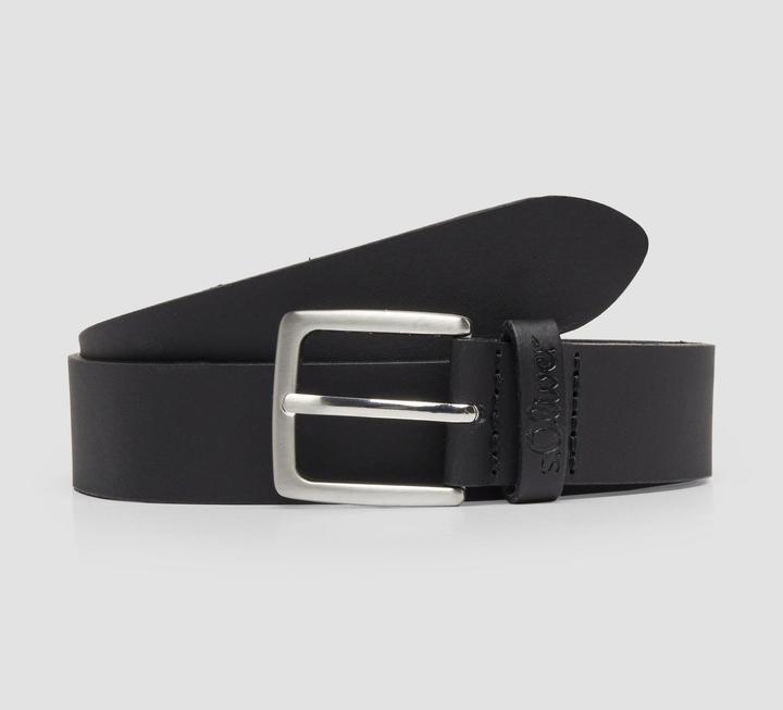 Produktbild S.Oliver Taillengürtel Ledergürtel mit Logo-Detail (80)