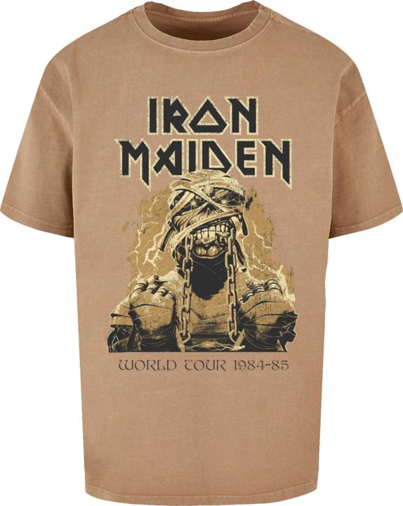 Produktbild Merchcode Powerslave - Mummy World Tour 1984-85 Acid Washed Oversize Tee - 190119 (4XL)