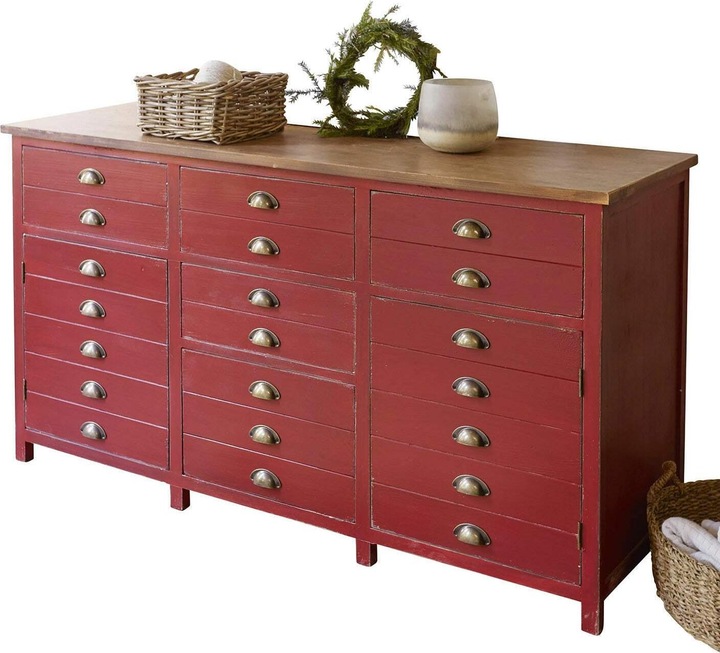 Produktbild Loberon Kommode Benice antikrot (153 x 51 x 83.5 cm)