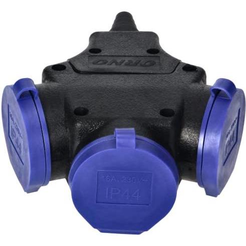 Thumbnail - MGA, Steckdosenleiste, ORNO AE-13209 Werkstatt Schuko Stecker Aussen Wasserdicht IP44 3x2P+E Französische Version des Pr...