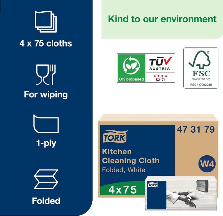 Productafbeelding Tork Keukenschoonmaakdoekje (4x)