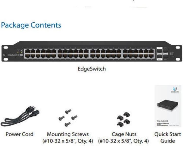 Image du produit Ubiquiti Interrupteur de bord ES-48-500W (48 ports)
