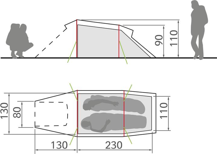 Immagine prodotto Vaude Arco (Tenda a tunnel, 2.98 kg, 2 persone)