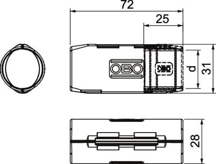Actual product image OBO Bettermann Quick-Pipe joint