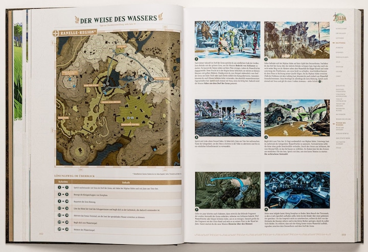 Actual product image Zelda Tears of Kingdom Lösungsbuch C.E. Hardcover (German, 2023)