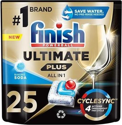 Actual product image Finish Dishwash Caps Baking Soda 25pcs (Tabs, 25 Washing cycles)