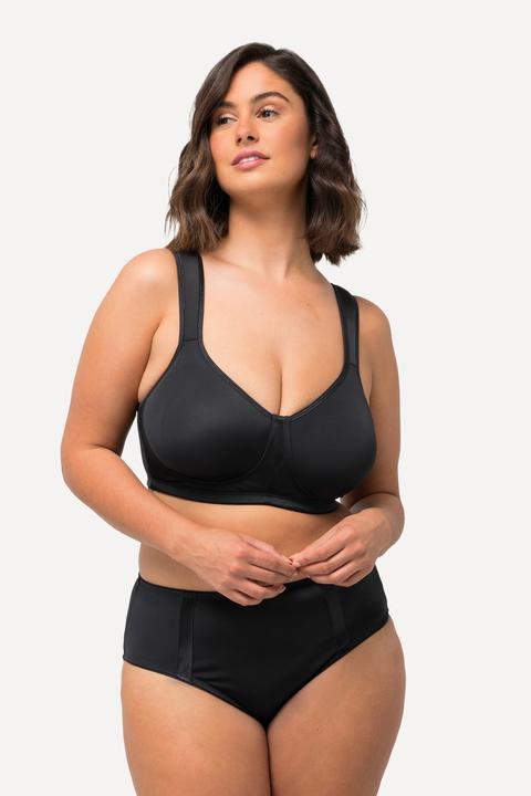 Actual product image Ulla Popken Satin Trim Wirefree Stretch Microfiber Wellness Bra (105 E)