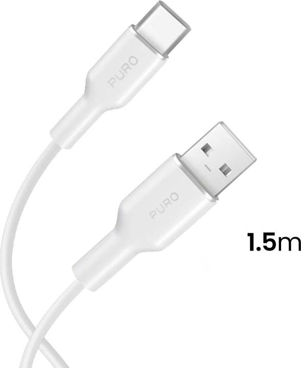 Produktbild Puro ICON Soft Cable – Kabel USB-A do USB-C 1.5 m (White) (1.50 m)