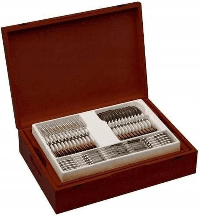 Gerlach Retro NK 21A Cutlery Serving Set with 68 Pieces 21AG01021APZEST68SDS1S101 Stainless Steel (68 Piece, Cutlery set)