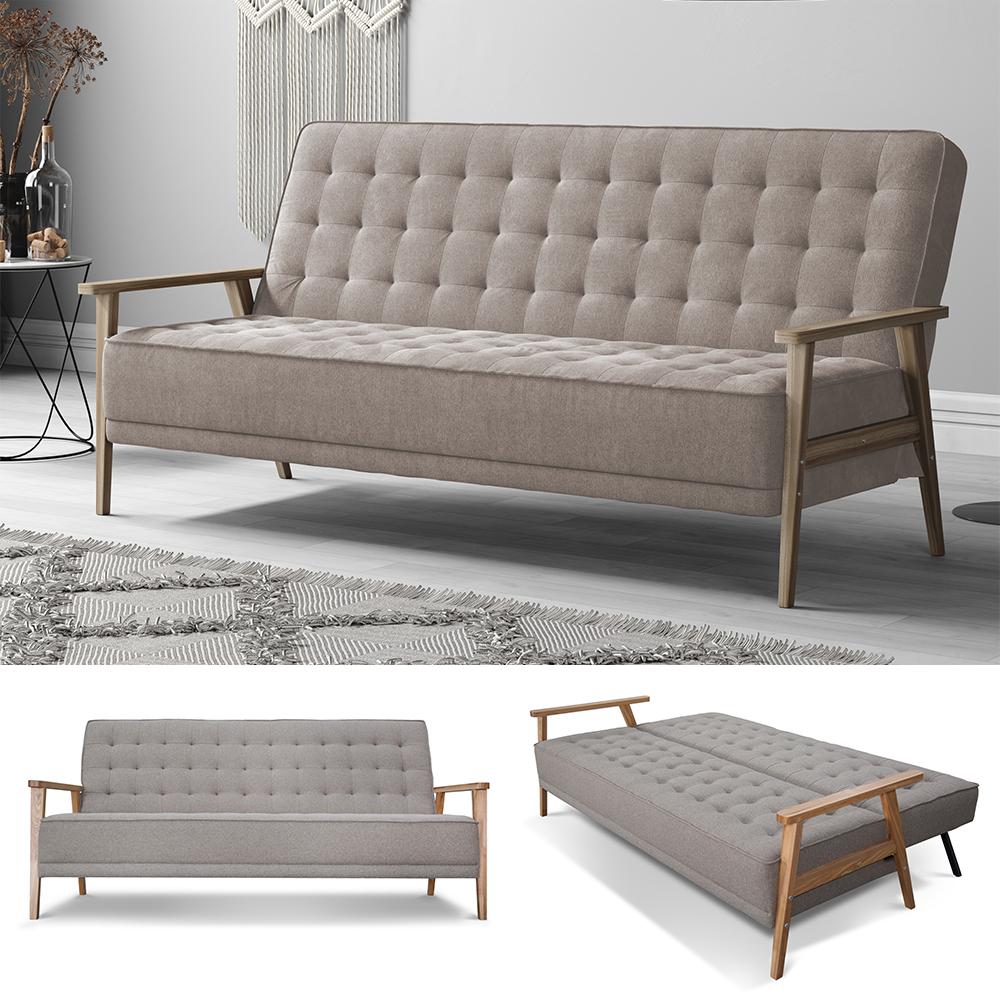 Thumbnail - VitaliSpa, Sofa, Sofa "Dion", Braun, 202 cm mit Klappfunktion