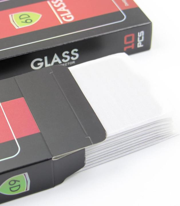 Productafbeelding OEM Tempered glass 6D for iPhone 12 / 12 Pro 6,1" black frame 10in1 (10 Pcs., Apple iPhone 12, Apple iPhone 12 Pro)