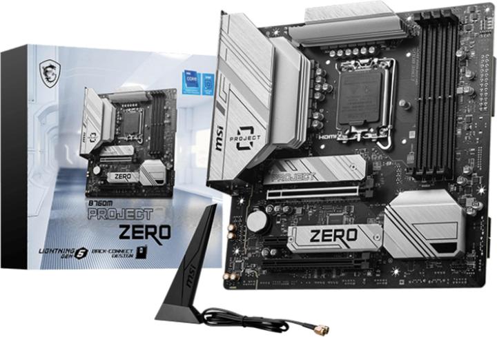 Produktbild MSI B760M Project Zero (LGA 1700, Intel B760, mATX)