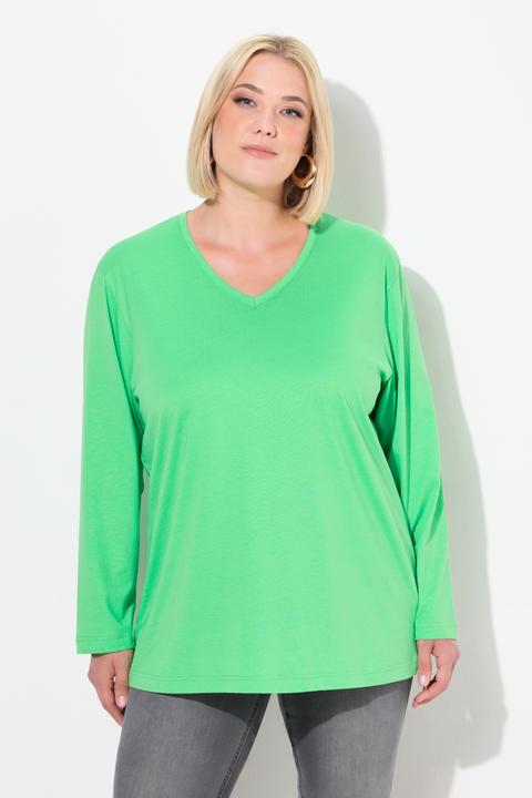 Produktbild Ulla Popken Shirt, V-Ausschnitt, Relaxed, Langarm (46, 48)