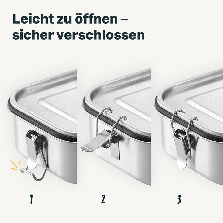 Produktbild Silberthal 3-teiliges Brotdosen-Set mit Fächern