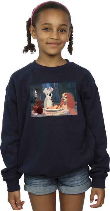 Actual product image Disney Girls Lady And The Tramp Spaghetti Photo Sweatshirt (140, 146)
