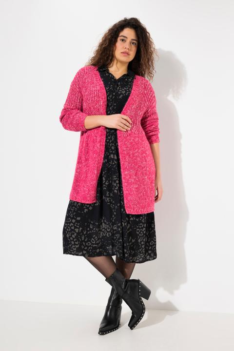 Produktbild Ulla Popken Strickjacke, Oversized, Melange-Strickmix, Langarm (42, 44)