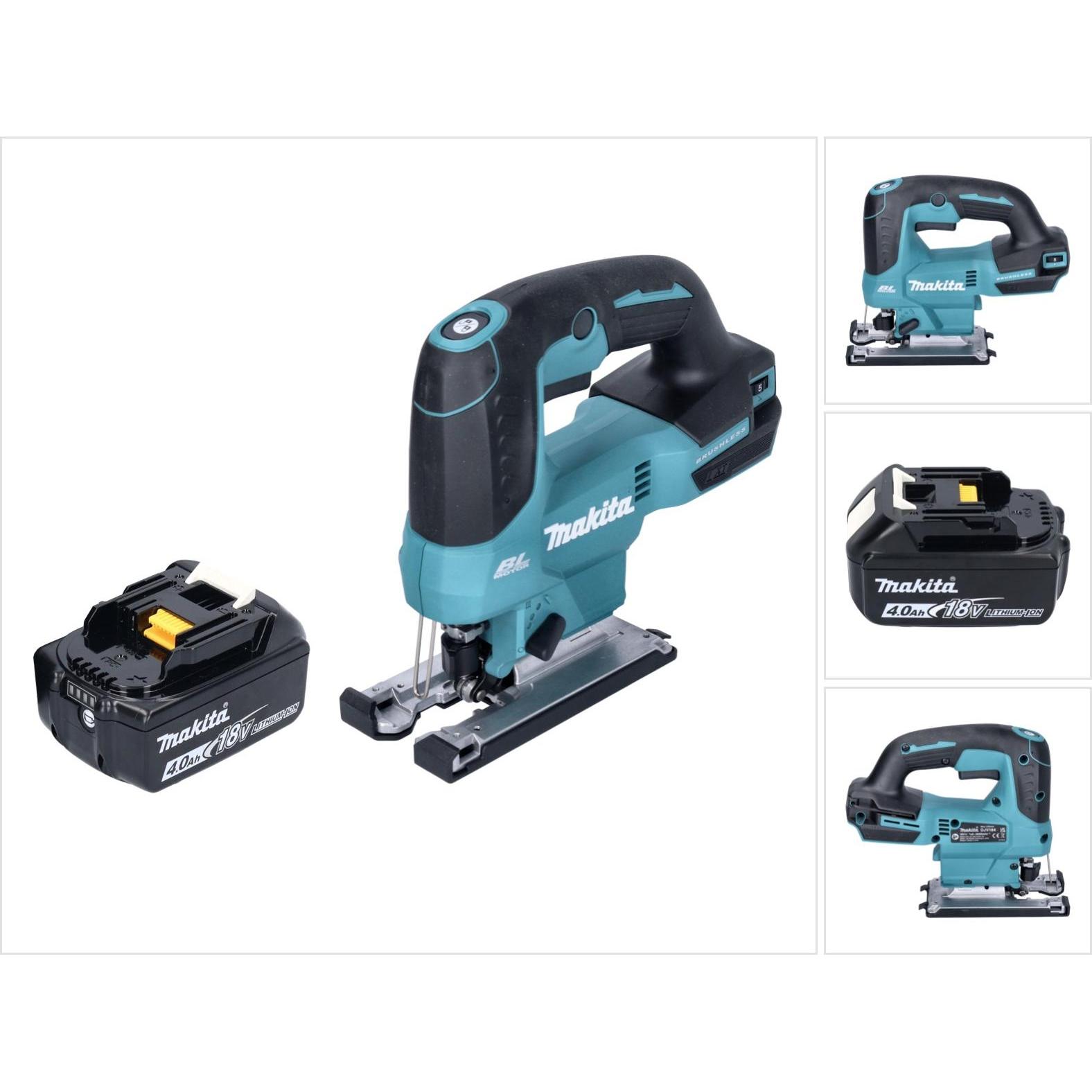 Makita, Stichsäge, DJV 184 M1 Akku Pendelhub Stichsäge 18 V Brushless + 1x Akku 4,0 Ah - ohne Ladegerät