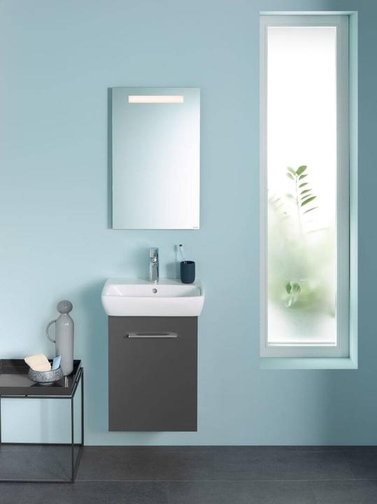 Produktbild Geberit Option Basic Square Lichtspiegel, Beleuchtung oben (50 x 77 cm)