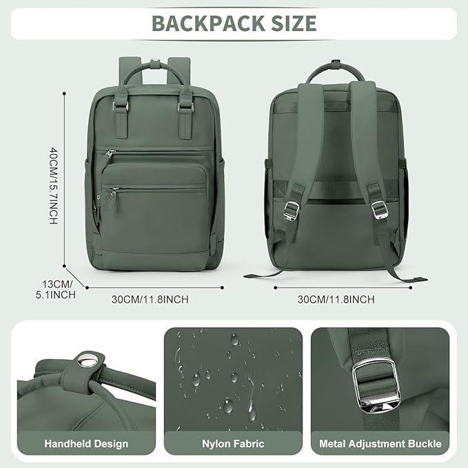 Immagine prodotto Only-Bags.Store Zaino per computer portatile a tinta unita, semplice zaino per la scuola in stile preppy, sport da