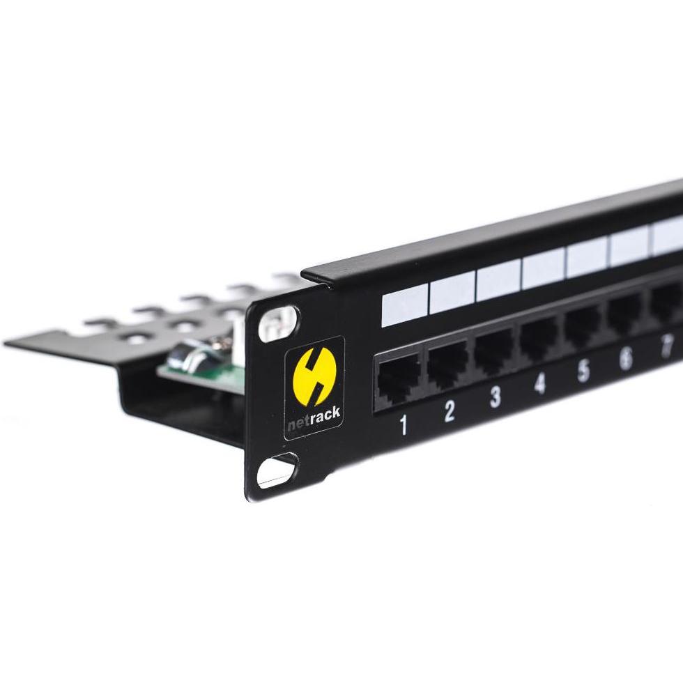 Netrack 104-08 patch panel 19 24, Server Zubehör, Schwarz