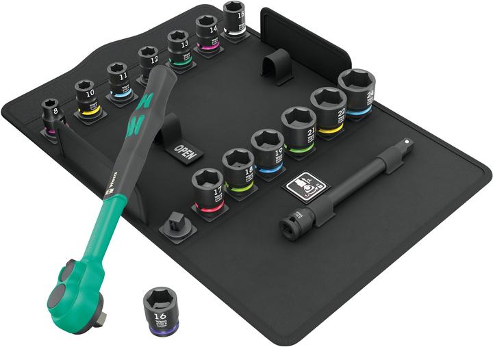 Wera 8100 SB 12 Zyklop Comfort Ratchet set (12 mm, 24 mm, 14 mm, 11 mm, 17 mm, 18 mm, 19 mm, 16 mm, 22 mm, 13 mm, 21 mm, 15 mm, 10 mm)