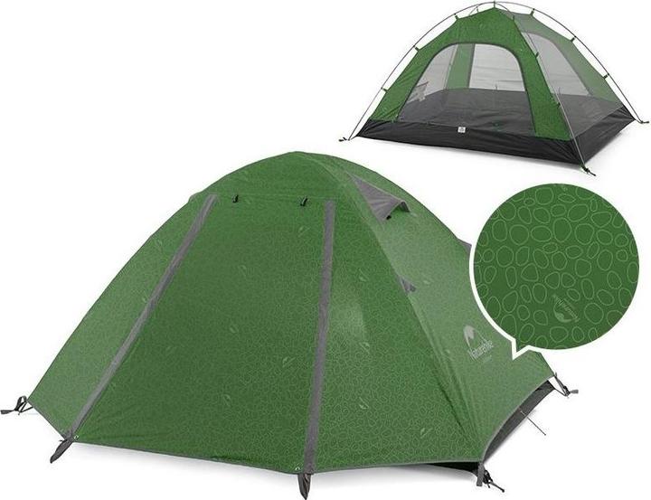 Produktbild Naturehike Namiot P-Series 3 UV NH18Z033-P-Forest Green (2.30 kg, 3 Personen)