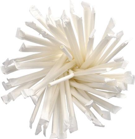 Produktbild Papstar Papier-Trinkhalm "pure", 200 mm, weiá (100 x)