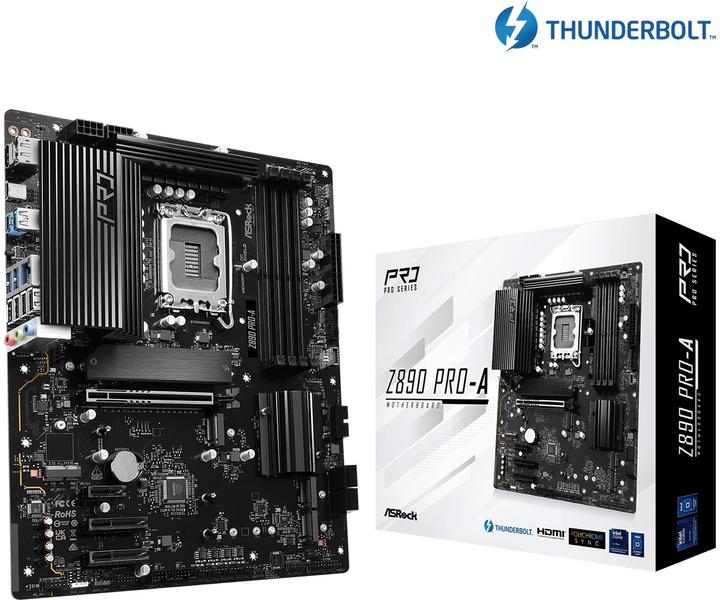 Actual product image AsRock Z890 Pro-A Intel DDR5 S1851 (LGA 1851, Intel Z890, ATX)