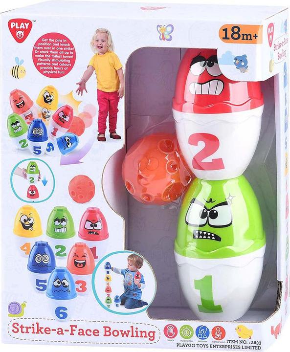 Produktbild Play Bowling Spielset Faces, 13-tlg.