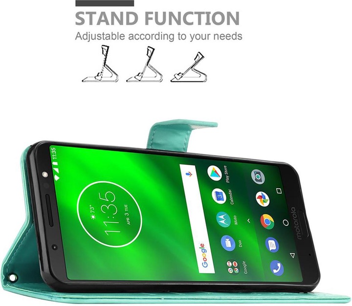 Produktbild Cadorabo Flower Book Cover (Motorola Moto G6 Plus)