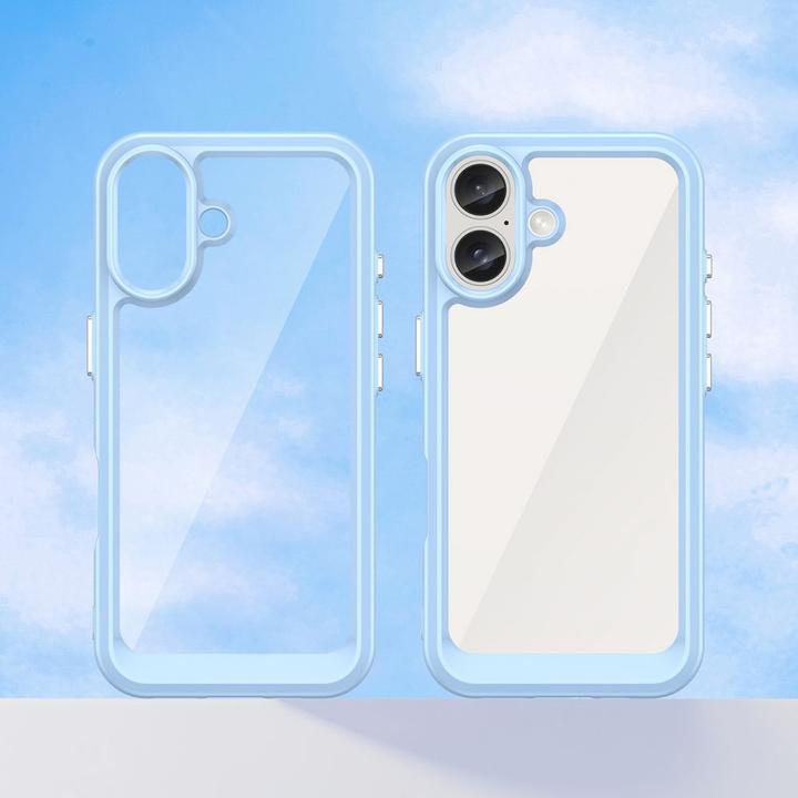 Produktbild Hurtel Outer Space Case with Gel Frame for iPhone 16 - Blue (Apple iPhone 16)