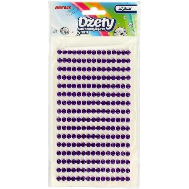 Brewis Selbstklebende Strasssteine ​​Lila 4mm 240 Stk