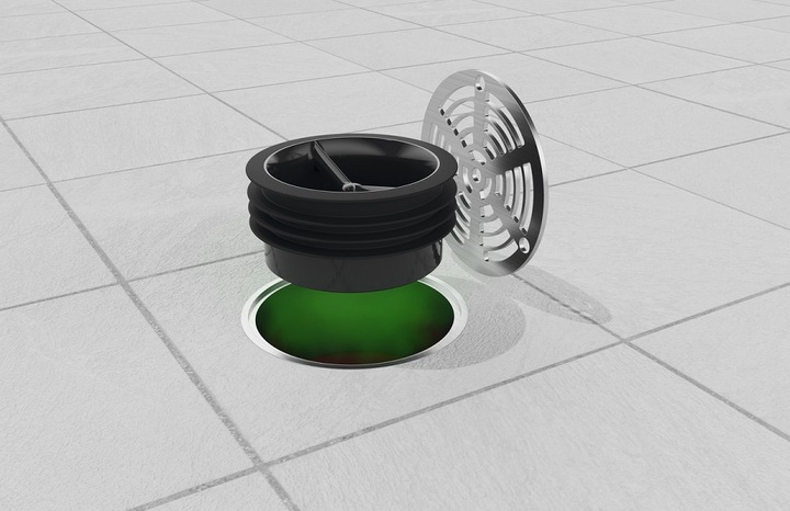 Actual product image Green Drain Waterfree floordrain trapseal 75-85mm