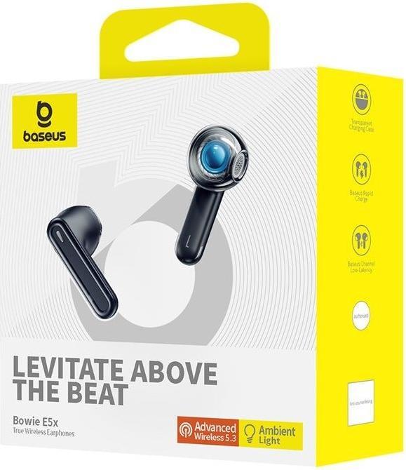 Produktbild Baseus Earphones TWS Bowie E5x (black) (Aktive Geräuschunterdrückung, 25 h, Kabellos)