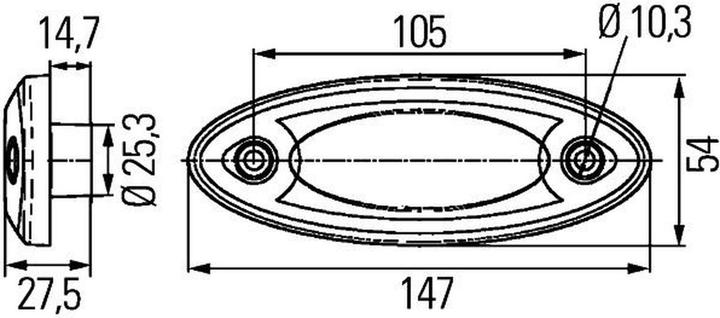 Actual product image Hella 96 Front marker light LED for CLAAS