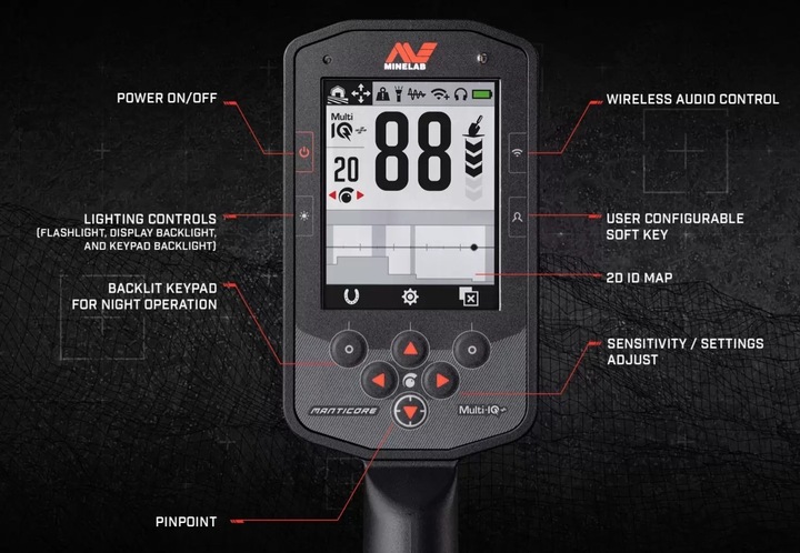 Produktbild Minelab MANTICORE. Metaaldetector specialist.